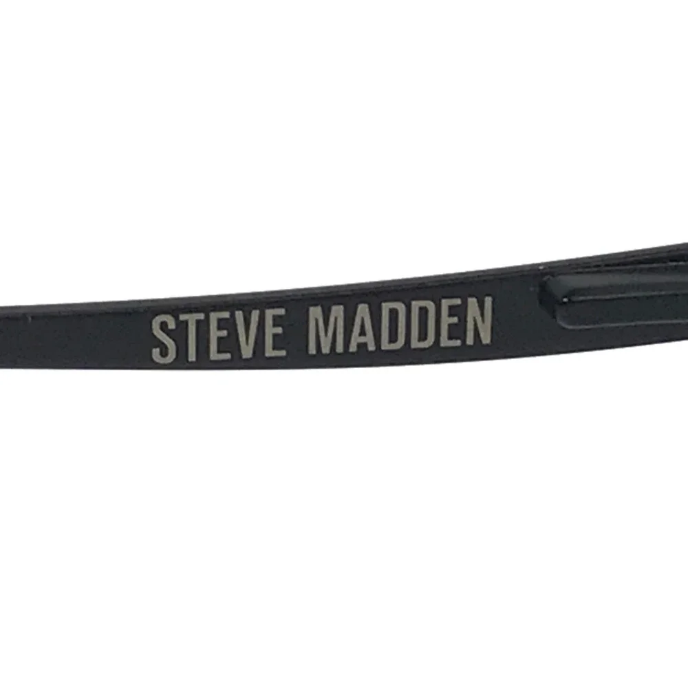 Steve Madden Eyeglasses Frames GLIITSY Black Laminate Crystals Cat Eye 53-16-135
